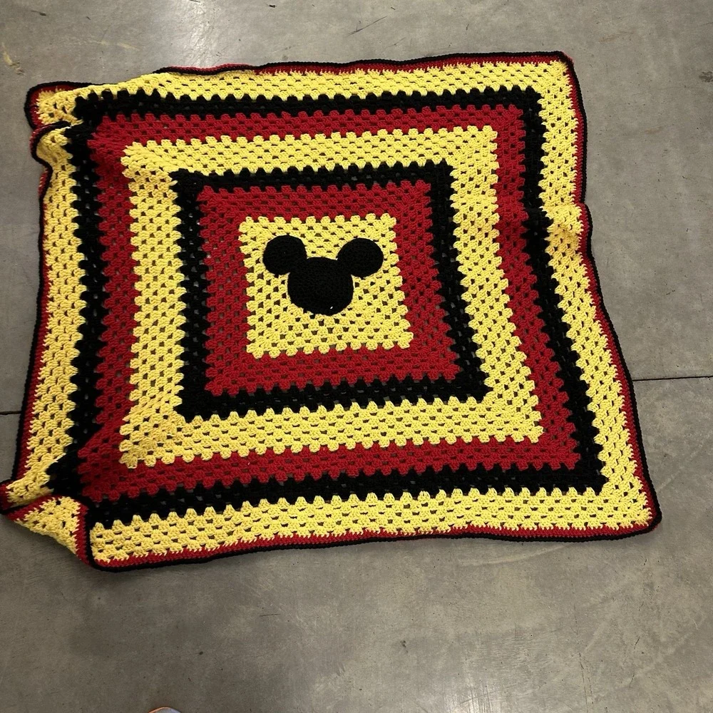 Hand Made Disney Crocheted Baby Blanket 36